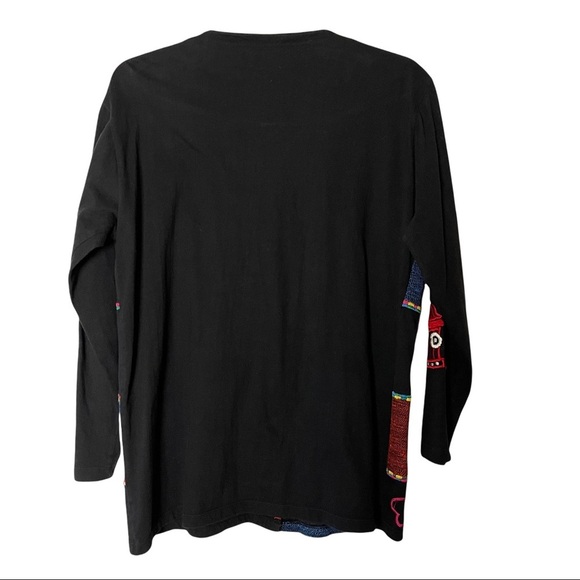 Michael Simon Lite Cardigan Multicolored Dogs 100% Cotton Size Small - Picture 3 of 11